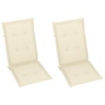 vidaXL Chaises inclinables de jardin lot de 2 et coussins bois acacia