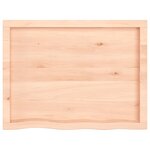 vidaXL Étagère murale 80x60x(2-6) cm bois de chêne massif non traité