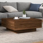 vidaXL Table basse chêne marron 80x80x31 cm bois d'ingénierie