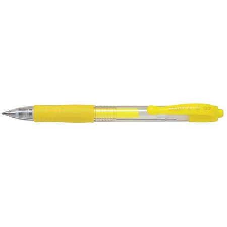 Stylo roller encre gel g2 07 néon pointe moyenne jaune néon pilot