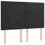 vidaXL Sommier à lattes de lit avec matelas Noir 140x190 cm Velours
