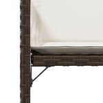 vidaXL Chaises de jardin avec coussins lot de 4 marron résine tressée