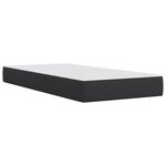 vidaXL Sommier à lattes de lit avec matelas Noir 100x200 cm Similicuir