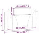vidaXL Coussin de tête de lit gris 100 cm similicuir