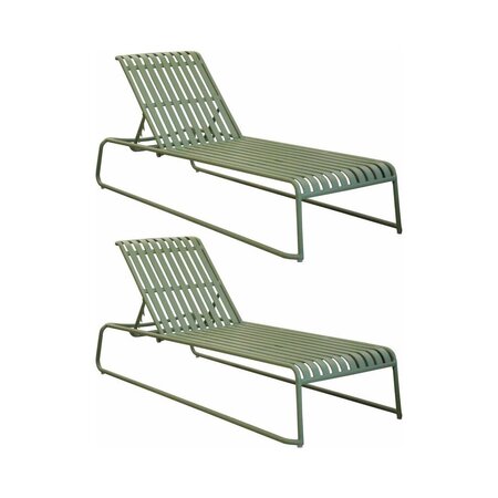 Bains de soleil en aluminium vero (lot de 2)