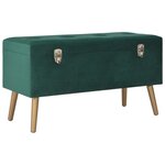vidaXL Tabourets de rangement lot de 3 Vert Velours