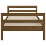 vidaXL Cadre de lit Marron miel 90x200 cm Bois de pin massif