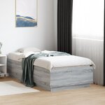 vidaXL Cadre de lit sans matelas sonoma gris 90x190 cm