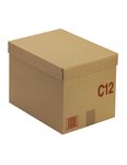 (lot  20 caisses) caisse carton palettisable c avec couvercle 600 x 400 x 250 mm