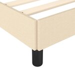 vidaXL Cadre de lit Crème 200 x 200 cm Tissu