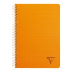 Cahier spirales clairefontaine linicolor a5 17 x 22 cm - grands carreaux - 100 pages - lot de 5