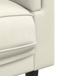 vidaXL Canapé avec coussins 2 places crème velours