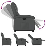 vidaXL Fauteuil inclinable Gris Similicuir