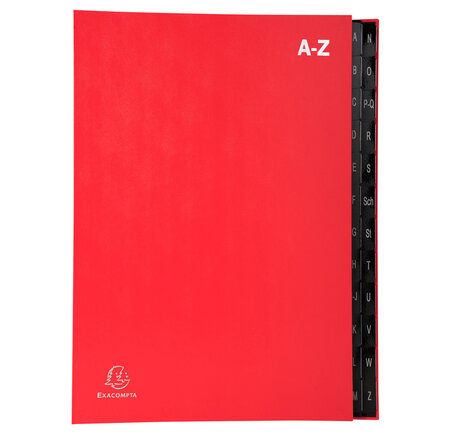 Trieur Ordonator A-Z 24 comp. Rouge EXACOMPTA