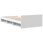 vidaXL Cadre de lit avec tiroir blanc 75x190 cm bois d'ingénierie