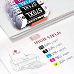 123CONSOMMABLES - 570 571XL - Pack 15 Cartouches d'encre Compatibles avec Canon 570 571 pour Canon PIXMA TS5055 TS5050 MG5750 TS5053 MG6852 MG6850 MG5700 MG5752 MG5753 (6 Noir / 3 Cyan / 3 Magenta / 3 Jaune)