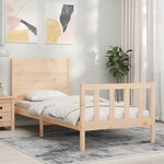 vidaXL Cadre de lit sans matelas bois de pin massif