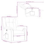 vidaXL Fauteuil de massage inclinable électrique noir similicuir