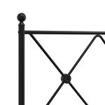 vidaXL Cadre de lit métal avec tête de lit/pied de lit noir 107x203 cm
