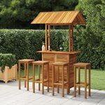vidaXL Ensemble de bar de jardin 5 Pièces Bois d'acacia solide