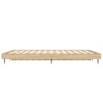 vidaXL Cadre de lit chêne sonoma 135x190 cm bois d'ingénierie