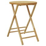 vidaXL Ensemble de bistro pliante 3 Pièces et coussins gris foncé bambou