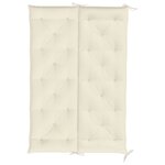 vidaXL Coussin de banc de jardin blanc crème tissu oxford