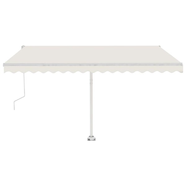 vidaXL Auvent automatique sur pied 450x350 cm Crème
