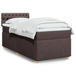 vidaXL Sommier à lattes de lit avec matelas Marron foncé 90x200 cm
