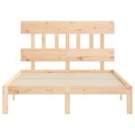 vidaXL Cadre de lit avec tête de lit 140x200 cm bois massif