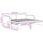vidaXL Lit de jour avec gigogne et matelas gris clair 100x200 cm tissu