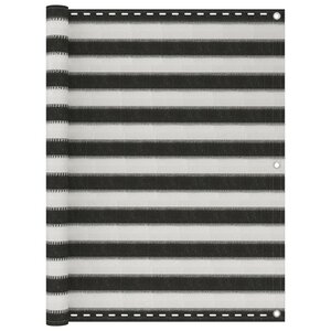 vidaXL Écran de balcon PEHD 120x600 cm Anthracite et blanc