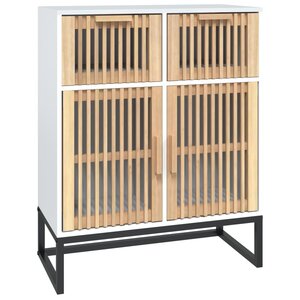 vidaXL Buffet blanc 60x30x75 cm bois d'ingénierie