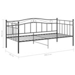 vidaXL Cadre de canapé-lit sans matelas noir métal 90x200 cm