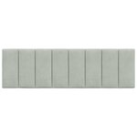 vidaXL Coussin de tête de lit gris clair 160 cm velours