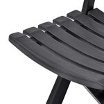 vidaXL Chaises de jardin pliables 2 Pièces Plastique Anthracite