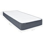 vidaXL Matelas de sommier tapissier 200x120x20 cm
