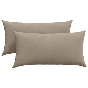 vidaXL Coussins de canapé 2 Pièces Taupe 80 x 40 cm tissu