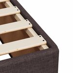 vidaXL Cadre de lit marron foncé 120x190 cm tissu