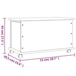 vidaXL Coffre de rangement à roulettes ALTA 73x39 5x44 cm bois de pin
