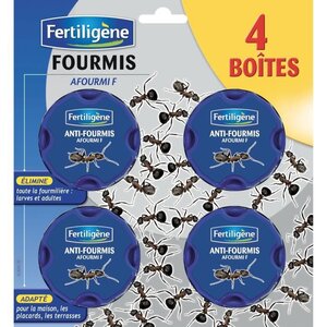 FERTILIGENE Lot de 4 Boîtes appât Anti-Fourmis