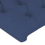 vidaXL Cadre de lit avec tête de lit Bleu 90x200 cm Tissu