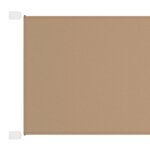 vidaXL Auvent vertical Taupe 60x600 cm Tissu oxford