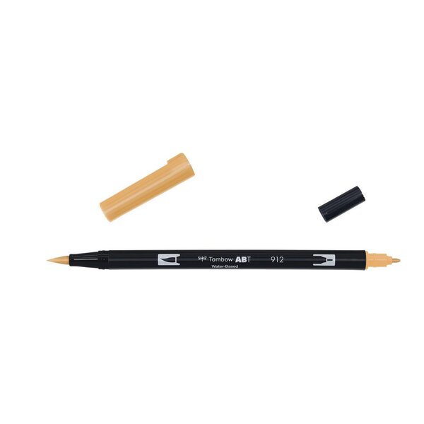 Feutre dessin double pointe abt dual brush pen 912 cerise pâle x 6 tombow