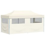 vidaXL Tente de réception pliable crème 3 x 6 m