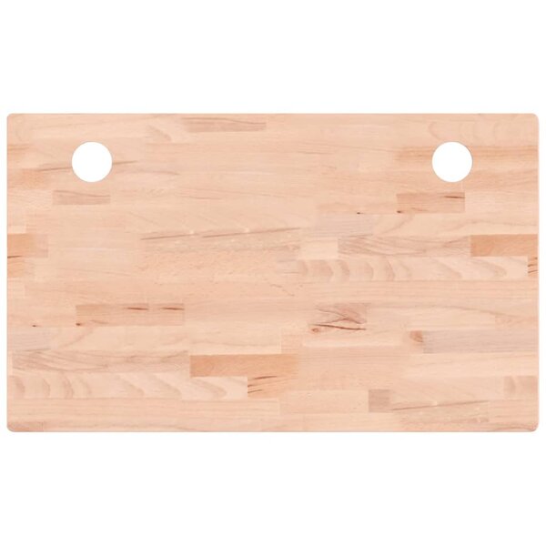 vidaXL Dessus de bureau 100x60x4 cm bois massif de hêtre