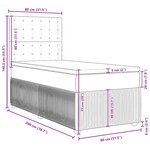 vidaXL Sommier à lattes de lit et matelas Vert foncé 80x200 cm Velours