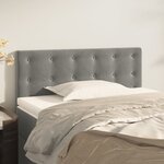 vidaXL Tête de lit Gris clair 80x5x78/88 cm Velours