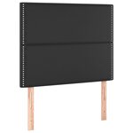 vidaXL Sommier à lattes de lit avec matelas et LED Noir 90x190 cm