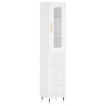 vidaXL Buffet haut Blanc 34 5x34x180 cm Bois d'ingénierie
